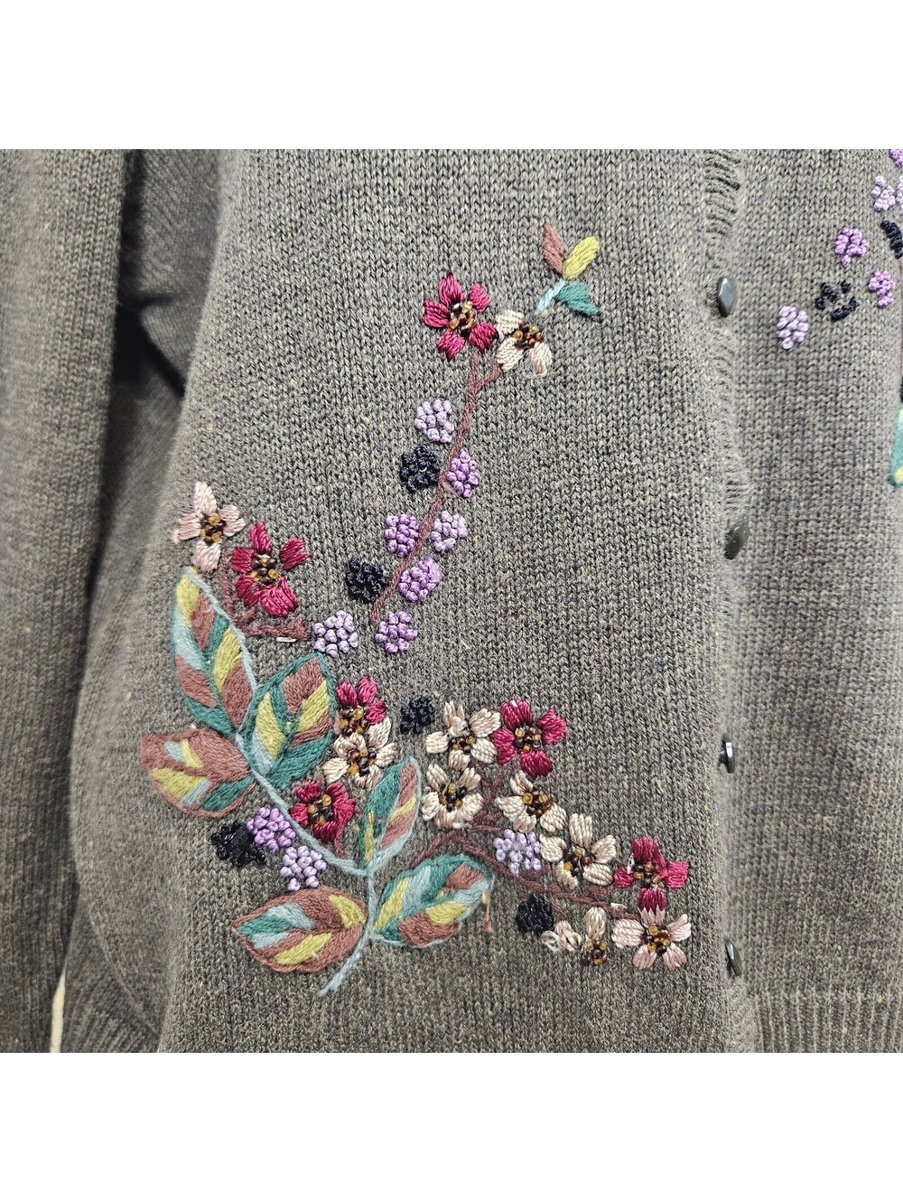 Vintage Tiara International cardigan sweater size large - Picture 2 of 7